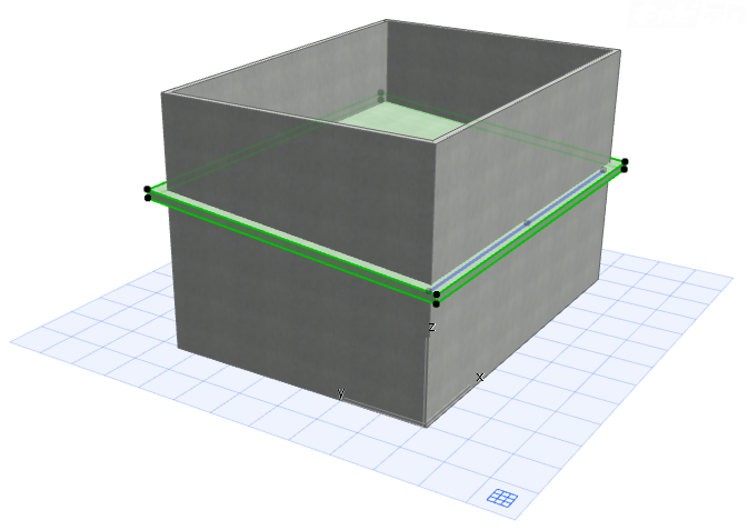 Archicad 単一平面屋根までクロップする 片流れ屋根 キャドテク アクト テクニカルサポート