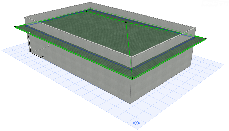 Archicad 単一平面屋根までクロップする 寄棟屋根 キャドテク アクト テクニカルサポート