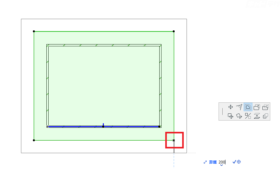 Archicad 片流れ屋根の軒の出を設定する キャドテク アクト テクニカルサポート
